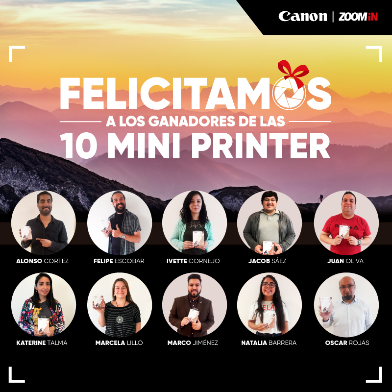 Ganadores ¡Gana una de las 10 Mini Photo Printer!